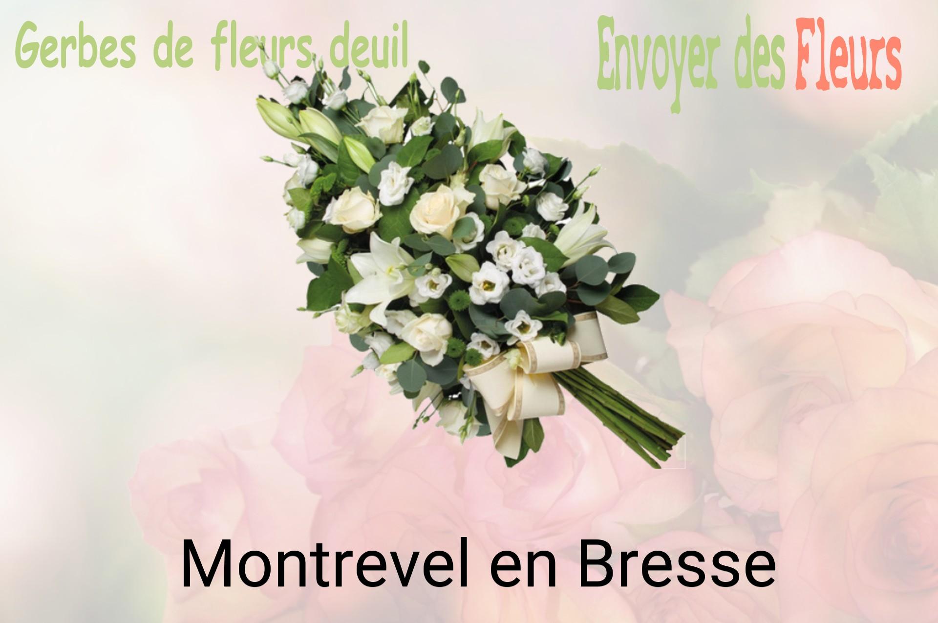 Gerbe de fleurs de deuil livrée à Montrevel-en-Bresse